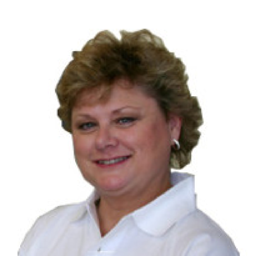 Shannon wearing formal attire with white background